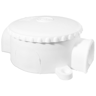 100 | ELBOX™ΑΝΘΥΓΡΟΥ Τ ΜΕ ΣΤΥΠ.ΙΡ65 Φ74xH39 ΛΕΥΚΟ