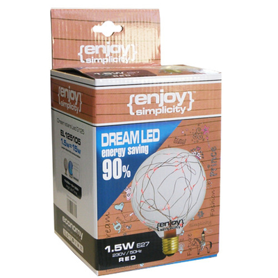 El125105 | Dreamled Stars G125|1.5w E27|kokkino| {Enjoysimplicity}™