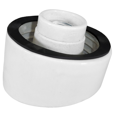 705 | Αρματουρα Πορσελανης Κυρτη ε27 - Κομπλε με Λαστιχο