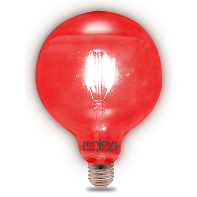 El821255 | Dreamled Fillament Coloured G125|4w E27|kokkino|{enjoysimplicity}™