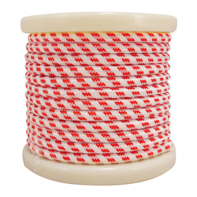 EL330040 | Textile Cable 2x0.75mm²- ρολλό 10mt - Λευκό και κόκκινο