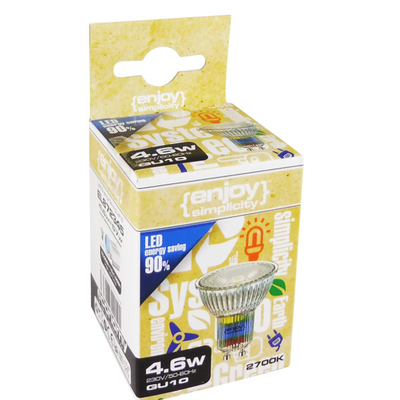 El876270 | led Gu10 Glass|3.5w(>35w)|6500k|300lm|36°|{enjoysimplicity}™