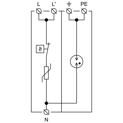 10451 | HSLA25-275/1+1 |SPD T1+T2+T3 |ΑΝΤΙΚΕΡΑΥΝΙΚΟ ΠΑΛΜΙΚΟΥ ΡΕΥΜΑΤΟΣ & ΠΡΟΣΤΑΤΕΥΤΙΚΟ ΥΠΕΡΤΑΣΗΣ | Hakel®