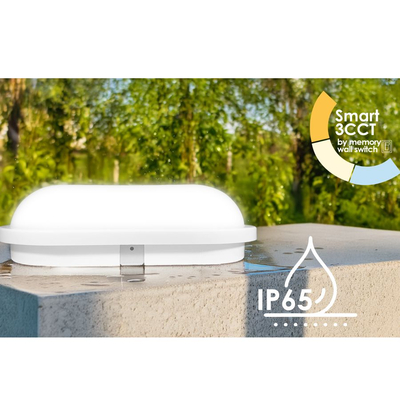 EL190622 | LED CΑRETTA™ 15W SMART 3CCT 3000K-4000K-6500K IP65|1200lm|192x90xh46mm|WHITE {enjoysimplicity}™