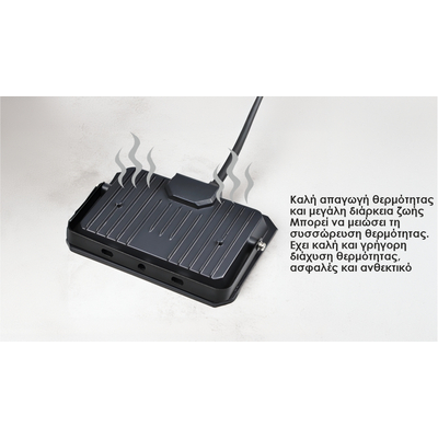 ELF20506 | LED PC OPALcover 50W|6500k|5500lm FLOODLIGHT ALUM.220-240~IP65|BLACK|{enjoysimplicity}™