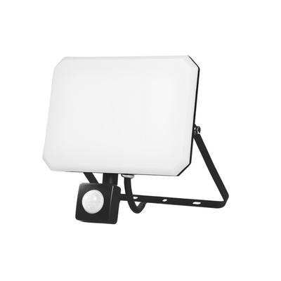 ELF30104 | LED PIR+PC OPALcover 10W|4000k|1100lm FLOODLIGHT ALUM.220-240~IP65/IP54|BLACK|{enjoysimplicity}™