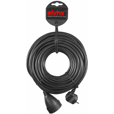 ELP21002 | ΠΡΟΕΚΤΑΣΗ 10mt ΚΑΛ.3G1.5mm2 ΦΙΣ SCHUKO ΑΡΣ.+ΘΗΛ.IP20 ΜΑΥΡΟ