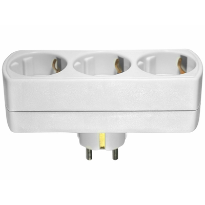 ELP35301 | ΑΝΤΑΠΤOΡΑΣ ΤΥΠΟΥ — SCHUKO → 3Θ SCHUKO max:3680W IP20 ΛΕΥΚΟ