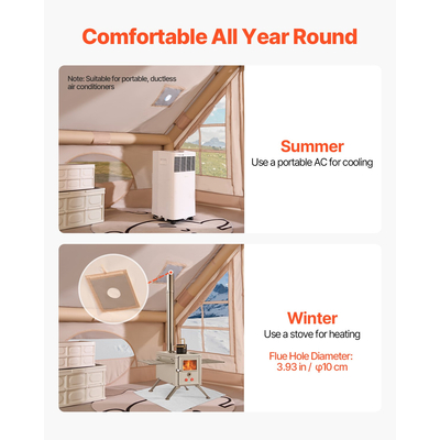 Φουσκωτή σκηνή VEVOR για κάμπινγκ 3-5 ατόμων Glamping σκηνή με αντλία εύκολη ρύθμιση