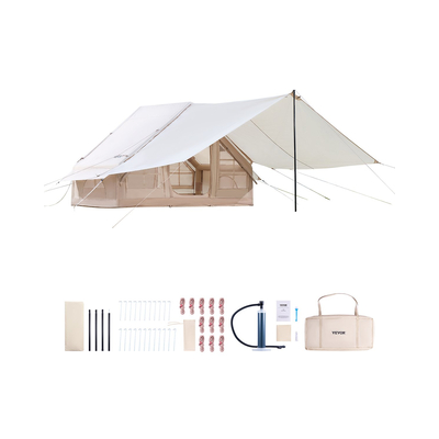 Φουσκωτή σκηνή VEVOR για Κάμπινγκ Glamping Σκηνή 3-5 Ατόμων με κουβούκλιο αντλίας