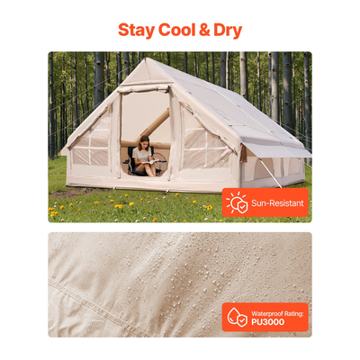 Φουσκωτή σκηνή VEVOR για Κάμπινγκ 5-8 Άτομα Glamping Σκηνή με Αντλία Εύκολη ρύθμιση