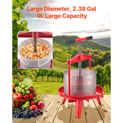 Εγχειρίδιο VEVOR Fruit Wine Press for Wine Making 2,38 Gal/9L Stainless Steel