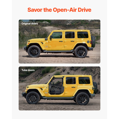 VEVOR 2-Door Jeep Tube Doors Jeep Tubular Door για 2007-2018 Jeep Wrangler JK