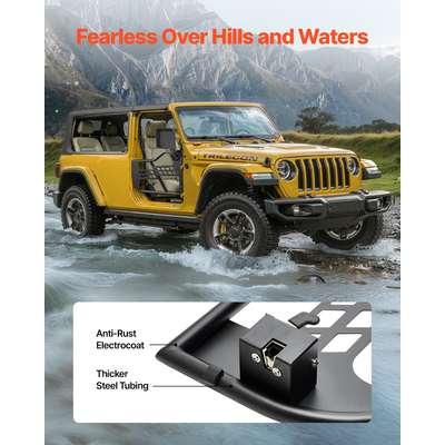 VEVOR 2-Door Jeep Tube Doors Jeep Tubular Door για 2018-2024 Jeep Wrangler JL