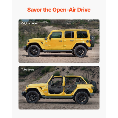 VEVOR 4-Door Jeep Tube Doors Jeep Tubular Door για 2007-2018 Jeep Wrangler JK