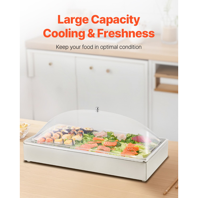 Δοχείο καρυκευμάτων VEVOR πάγκου με καπάκι