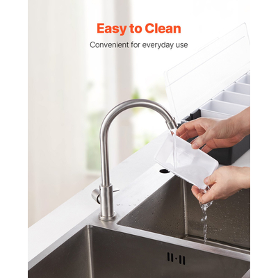 Κρύος δίσκος σερβιρίσματος VEVOR Διακομιστής καρυκευμάτων 6 διαμερισμάτων με διαφανές καπάκι