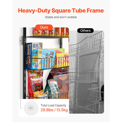 VEVOR 9-Tier Over the Door Pantry Organizer Κρεμαστό ράφι αποθήκευσης Ρυθμιζόμενο