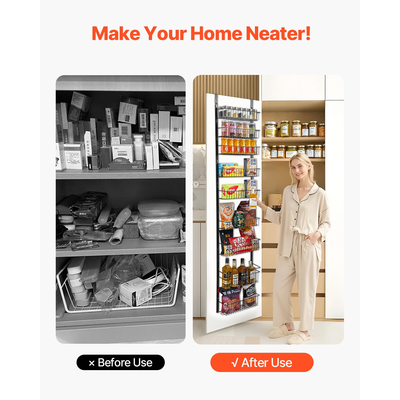VEVOR 9-Tier Over the Door Pantry Organizer Κρεμαστό ράφι αποθήκευσης Ρυθμιζόμενο
