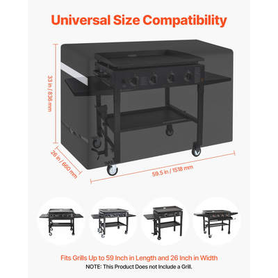 VEVOR 59 ιντσών κάλυμμα ψησταριάς Heavy Duty BBQ Gas Grill Cover Outdoor Waterproof