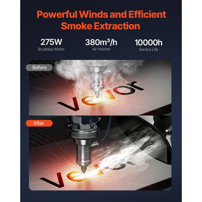 VEVOR Solder Fume Extractor 275W Brushless Απορροφητής καπνού με φίλτρα 4 σταδίων