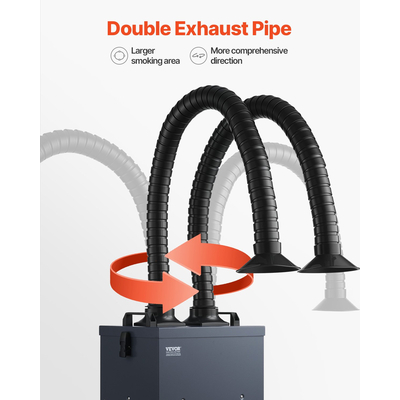 VEVOR Solder Fume Extractor 275W Brushless Απορροφητής καπνού με φίλτρα 4 σταδίων