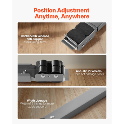 VEVOR Furniture Dolly Mobile Roller 330 lbs Load Extendable Appliance Rollers