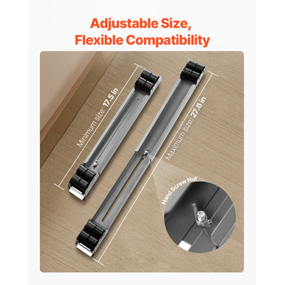 VEVOR Furniture Dolly Mobile Roller 330 lbs Load Extendable Appliance Rollers