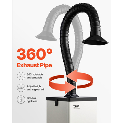 VEVOR Solder Fume Extractor 85W Brushless Απορροφητής καπνού με φίλτρα 3 σταδίων