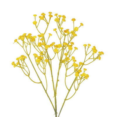 GloboStar® Artificial Garden YELLOW BRANCH BABY BREATH 21370 Τεχνητό Διακοσμητικό Κλαδί Κίτρινης Γυψοφίλης Y53cm