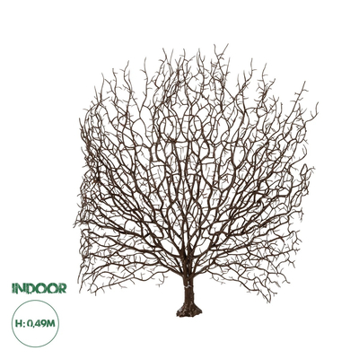 GloboStar® Artificial Garden BROWN COLAR BRANCH 21467 Τεχνητό Διακοσμητικό Κλαδί Καφέ Koράλι Y49cm
