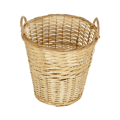 GloboStar® Artificial Garden ARIZONA 21503 Διακοσμητικό Πλεκτό Καλάθι - Κασπώ Γλάστρα - Flower Pot Μπεζ Φ42 x Υ42cm