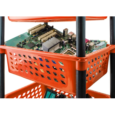 Τροχήλατος Εργαλειοφορέας Πορτοκαλί Πλαστικό