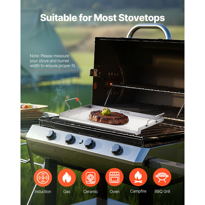 VEVOR 23x16 σε επίπεδη επάνω σχάρα από ανοξείδωτο χάλυβα γενικής χρήσης ψησταριά μπάρμπεκιου Μαγειρικά σκεύη