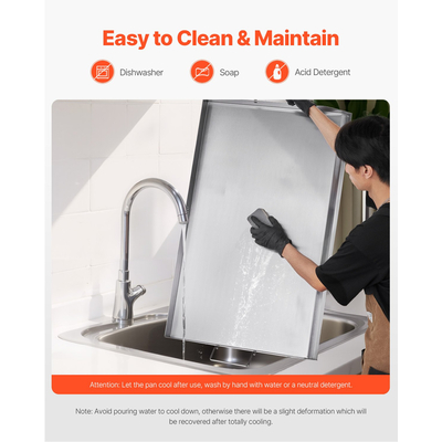 VEVOR 36x22 σε επίπεδη επάνω σχάρα από ανοξείδωτο χάλυβα γενικής χρήσης ψησταριά μπάρμπεκιου Μαγειρικά σκεύη