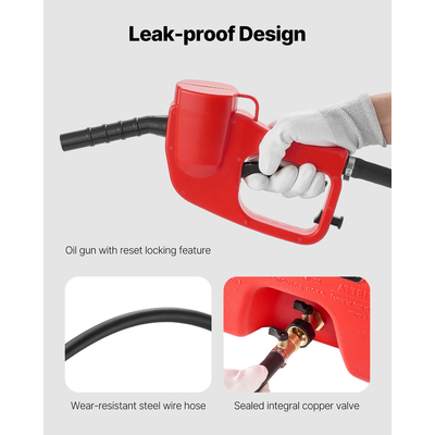 Φορητό ρεζερβουάρ καυσίμου VEVOR Fuel Caddy 15 γαλονιών με λειτουργίες βαρύτητας και χειροκίνητης αντλίας