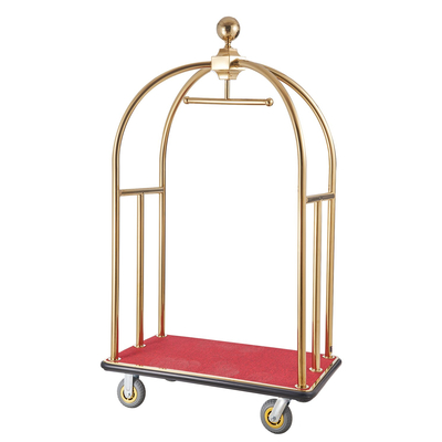 VEVOR Hotel Luggage Cart 1100 LBS Stainless Steel Bellman&#039;s Cart Curved Uprights