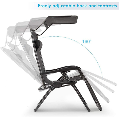 IntimaTe Πτυσσόμενη Εργονομική Ξαπλώστρα με Σκίαστρο