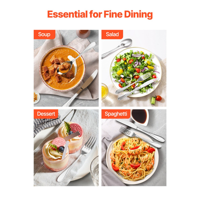 Σετ μαχαιροπίρουνα VEVOR 65 τεμαχίων από ανοξείδωτα μαχαιροπίρουνα μαχαιροπίρουνα μαχαιροπίρουνα για 12