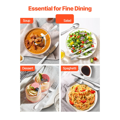 Σετ μαχαιροπίρουνα VEVOR 45 τεμαχίων από ανοξείδωτο ατσάλι, μαχαιροπίρουνα μαχαιροπήρουνα για 8