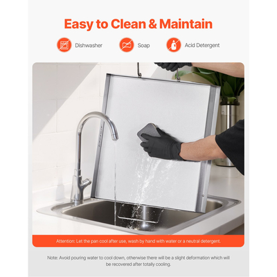 VEVOR 18x16 σε επίπεδη επάνω σχάρα από ανοξείδωτο ατσάλι γενικής χρήσης ψησταριά μπάρμπεκιου Μαγειρικά σκεύη