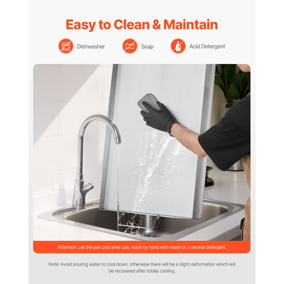 VEVOR 32x16 σε επίπεδη επάνω σχάρα από ανοξείδωτο χάλυβα γενικής χρήσης ψησταριά μπάρμπεκιου Μαγειρικά σκεύη