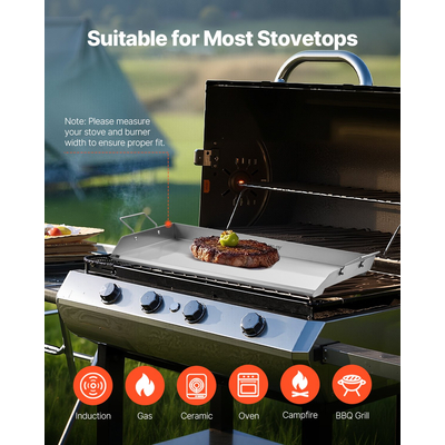 VEVOR 32x16 σε επίπεδη επάνω σχάρα από ανοξείδωτο χάλυβα γενικής χρήσης ψησταριά μπάρμπεκιου Μαγειρικά σκεύη