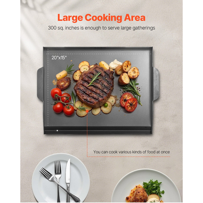 VEVOR 22x16 σε επίπεδη επάνω σχάρα από ανθρακούχο χάλυβα γενικής χρήσης ψησταριά μπάρμπεκιου Μαγειρικά σκεύη