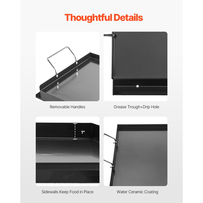 VEVOR 24x16 σε επίπεδη επάνω σχάρα από ανθρακούχο χάλυβα γενικής χρήσης ψησταριά μπάρμπεκιου Μαγειρικά σκεύη