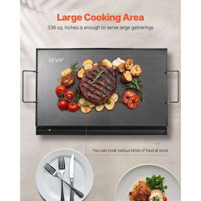 VEVOR 24x16 σε επίπεδη επάνω σχάρα από ανθρακούχο χάλυβα γενικής χρήσης ψησταριά μπάρμπεκιου Μαγειρικά σκεύη