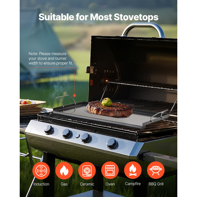 VEVOR 24x16 σε επίπεδη επάνω σχάρα από ανθρακούχο χάλυβα γενικής χρήσης ψησταριά μπάρμπεκιου Μαγειρικά σκεύη