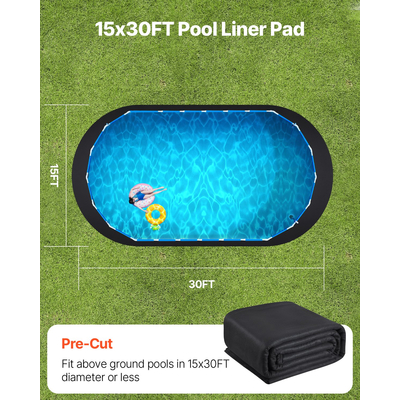 VEVOR 15x30 ft Oval Pool Liner Pad for Pool Pools Heavy Duty Pool