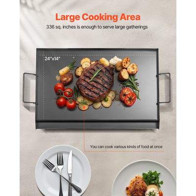 VEVOR 24x16 σε επίπεδη επάνω σχάρα από ανθρακούχο χάλυβα γενικής χρήσης ψησταριά μπάρμπεκιου Μαγειρικά σκεύη