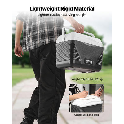 VEVOR Portable Cooler 8.5 QT Insulated Cooler 12 Can Capacity with Handles